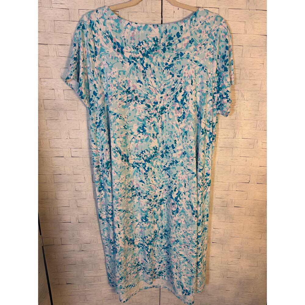 Talbots womens t-shirt‎ dress Midi soft feminine pastel short sleeve plus size - Picture 2 of 11